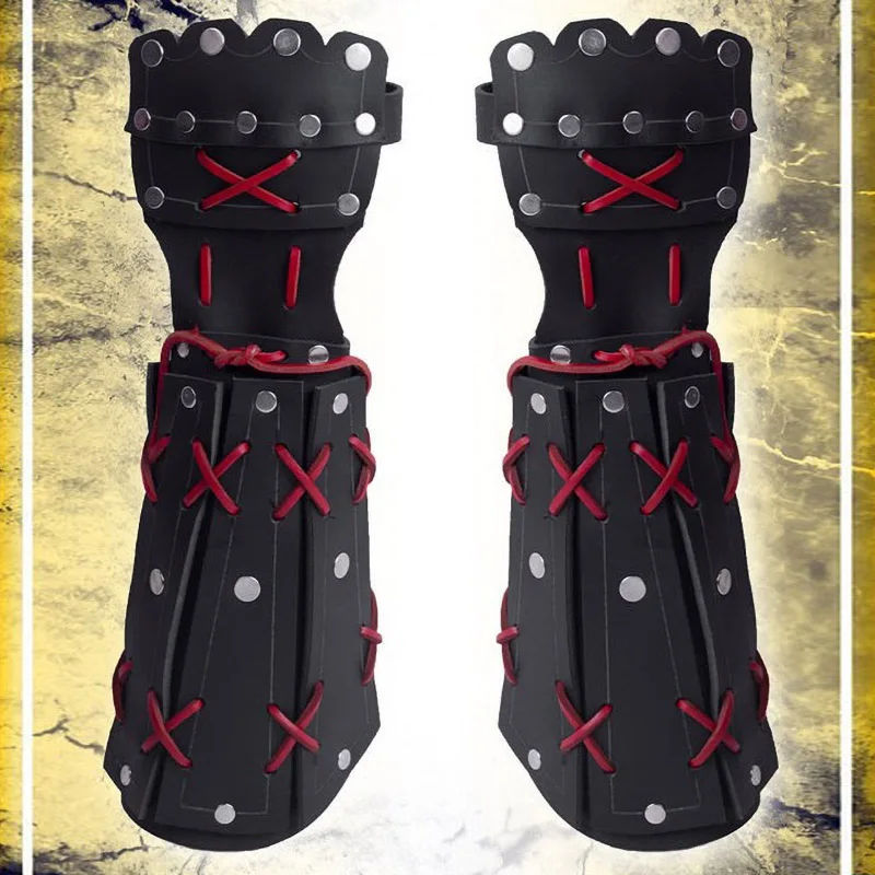 

Medieval Samurai Leather Arm Armor Bracer Long Gloves Men Viking Knight Cosplay Gauntlet Wristband Steampunk Accessory Fantasy