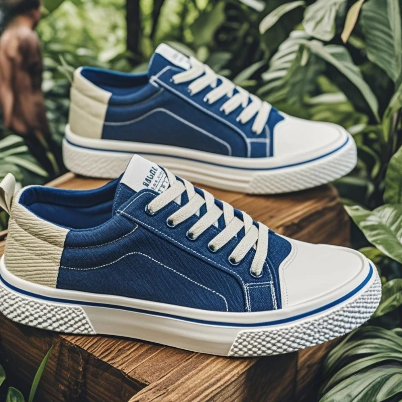 

2025 Men's Canvas Shoes Outdoor Fashion Skateboard Shoes for Men Comfor Non-Slip Casual Sneakers Breathable Men Walking Shoes