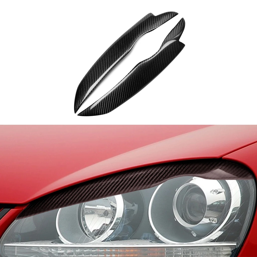 

1 Pair Carbon Fiber Car Headlights Eyebrow Eyelids Trim Cover For Volkswagen Golf5 MK5 2005 2006 2007 2008 2009 Car Accessories