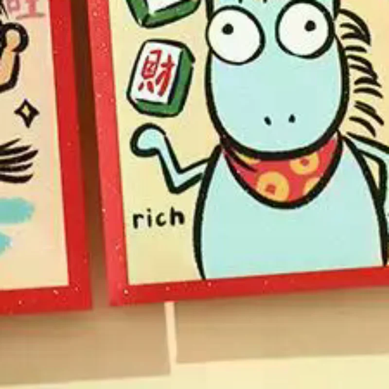 

6Pcs 2026 Horse Year Chinese Style Red Packet Luck Money Bag Cute Zodiac Horse Pattern Red Envelopes New Year Supplies