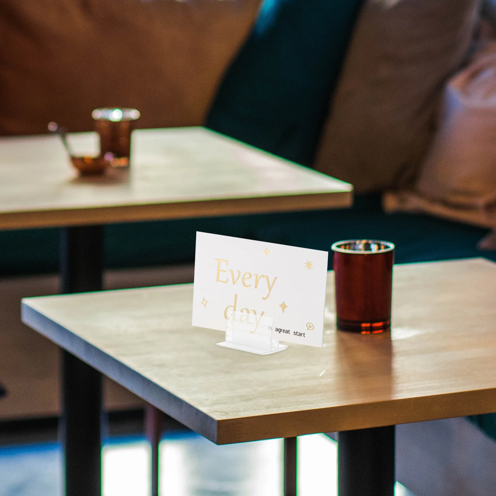 

20pcs Panel Sign Adhesive Mini Table Number Holders For Menus Photos Name Tags Self-Adhesive Picture Holders Display Board