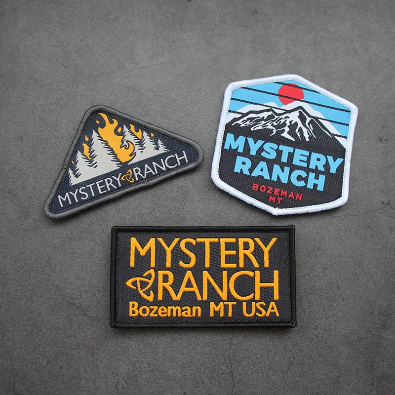 Outdoor Bag Accessories, Triangular Badges, Mysterious Farm Woven Labels, Morale Jackets,Backpacks DIY hook loop Patch