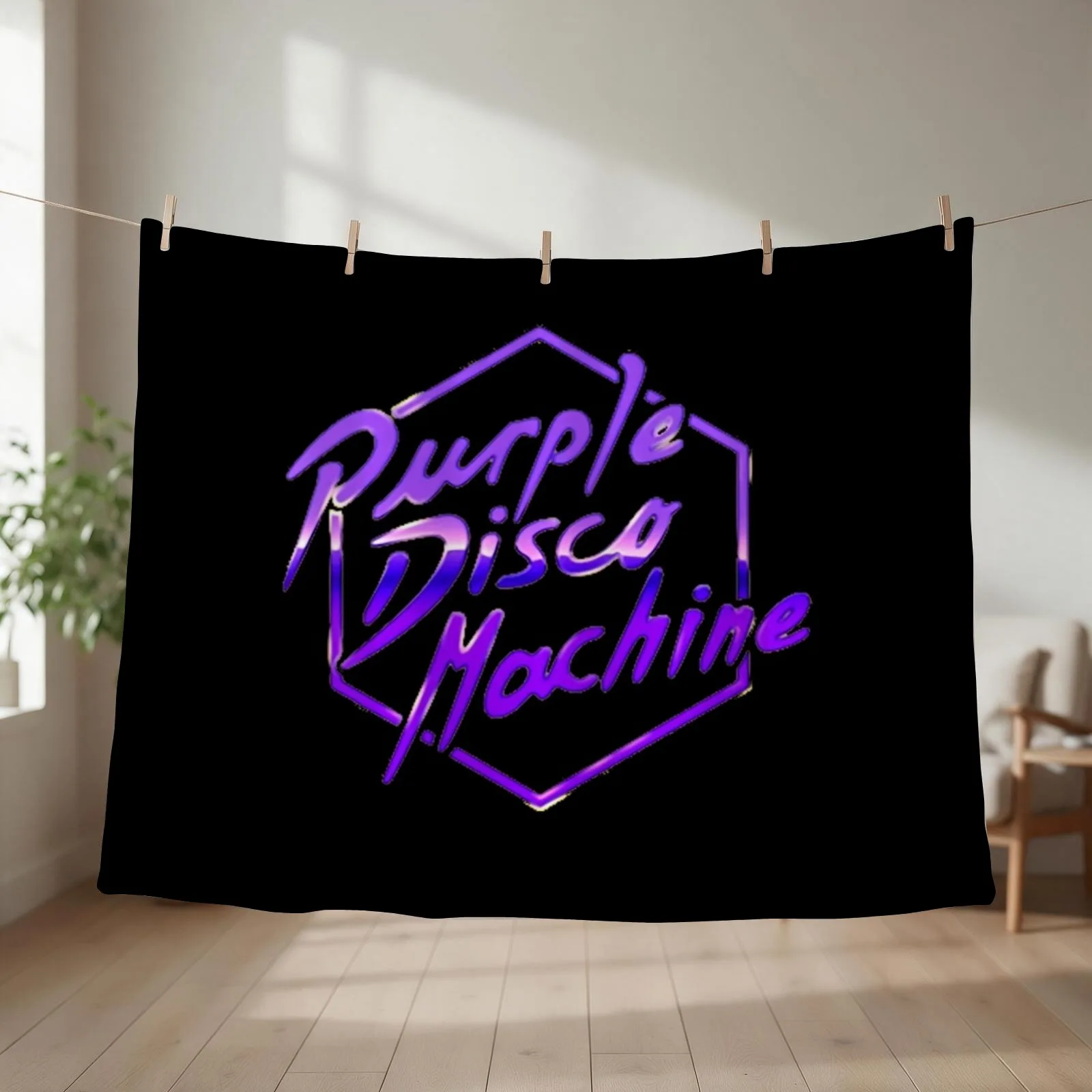 Purple Disco Machine dj Germany Throw Blanket couch cozy soft plush fuzzy picnic outdoor blanket