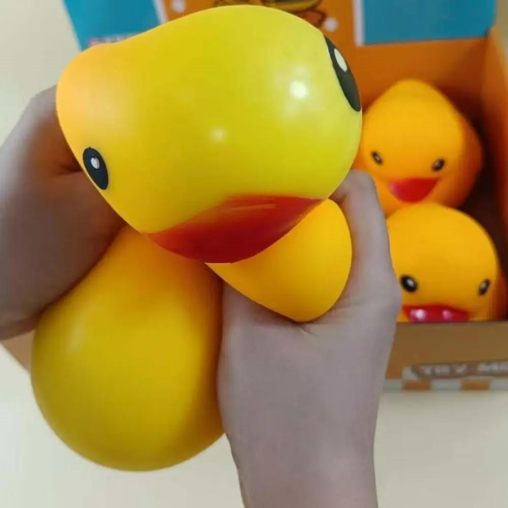 Portable Non-Bounce Squishy Duck Soft Texture Elastic Duck Pinch Toy Animals Yellow Sensory Stress Toy Kid Adults