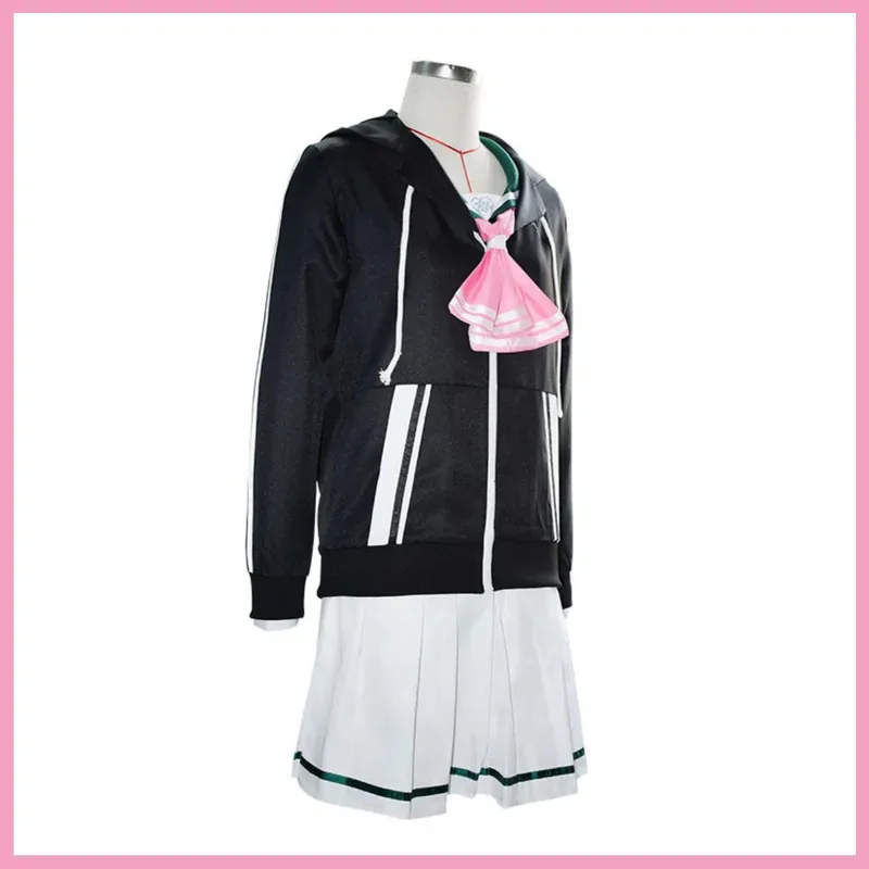 لعبة الأزرق الأرشيف الرسوم المتحركة كيوياما كازوسا تأثيري حلي شعر مستعار هوديس معطف بحار دعوى تنورة امرأة Kawaii هالوين مجموعة olp