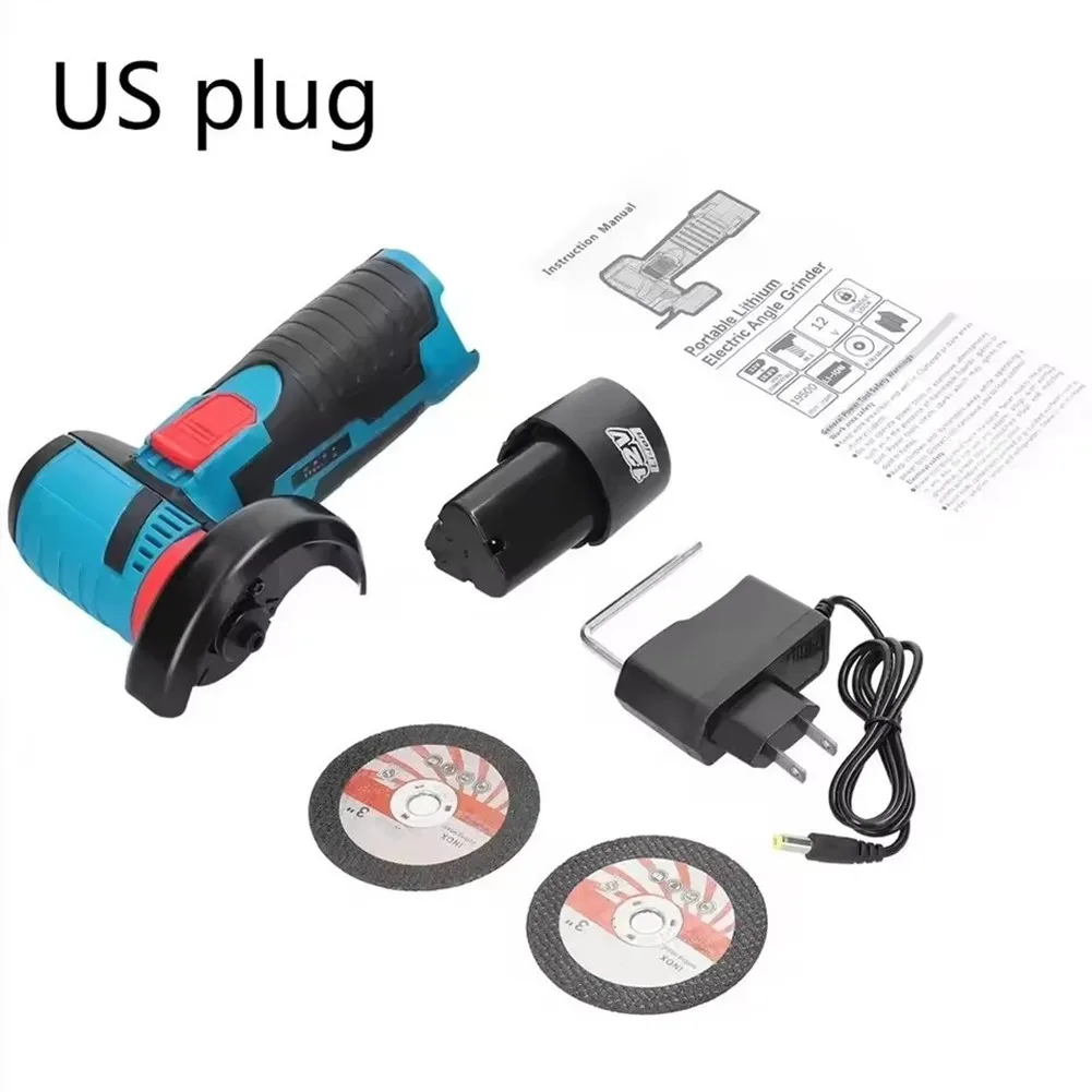 Brush Motor 12V Cordless Angle Grinder Mini Polishing Machine Portable Electric Grinding Tool with Battery for PVC Pipe Cutting