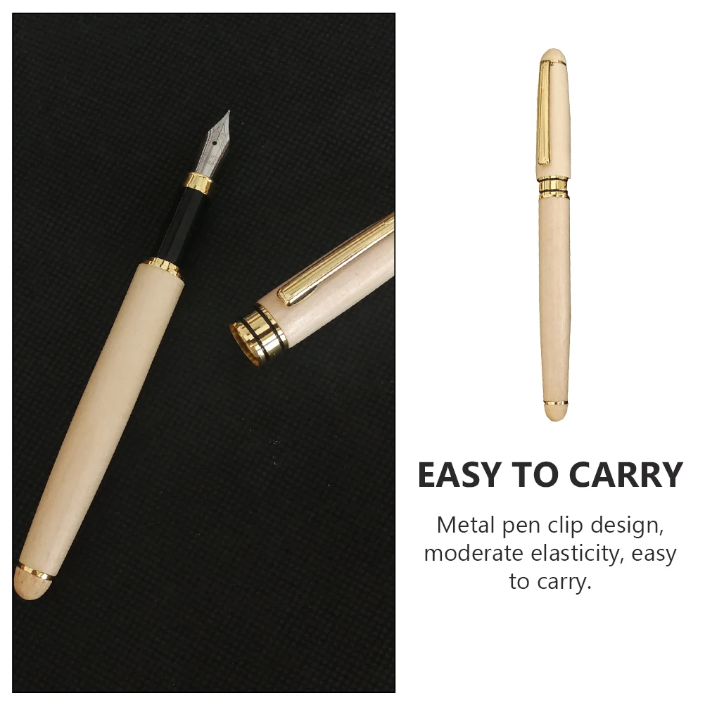 

Ink Pen Signature Stylish Writing Kids Fountain Calligraphy Practice Office Wood Pens Child
