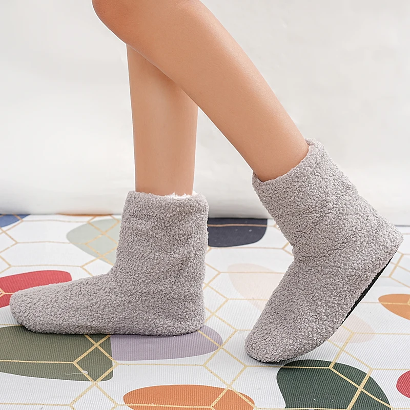 Mntrerm Winter Wärme postpartale Hausschuhe für Frauen Innen boden ruhige Idee Stoff weiche Baumwoll stiefel für Paare – Detail 14