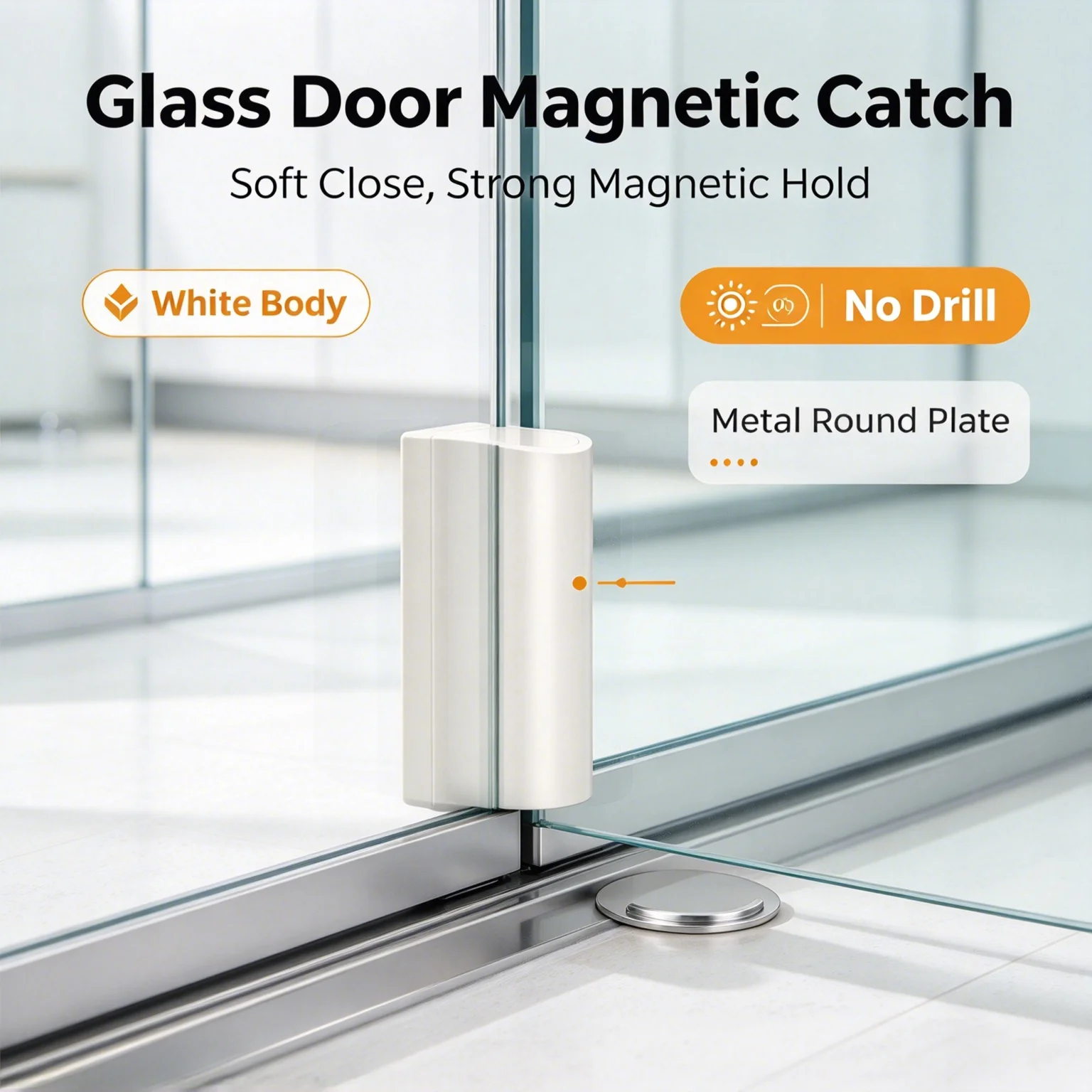 Magnetic Door Stopper Wall Protector, Anti‑Slamming Door Stop Avoid Door Damage Fit For Multiple Door Types Household Hardware