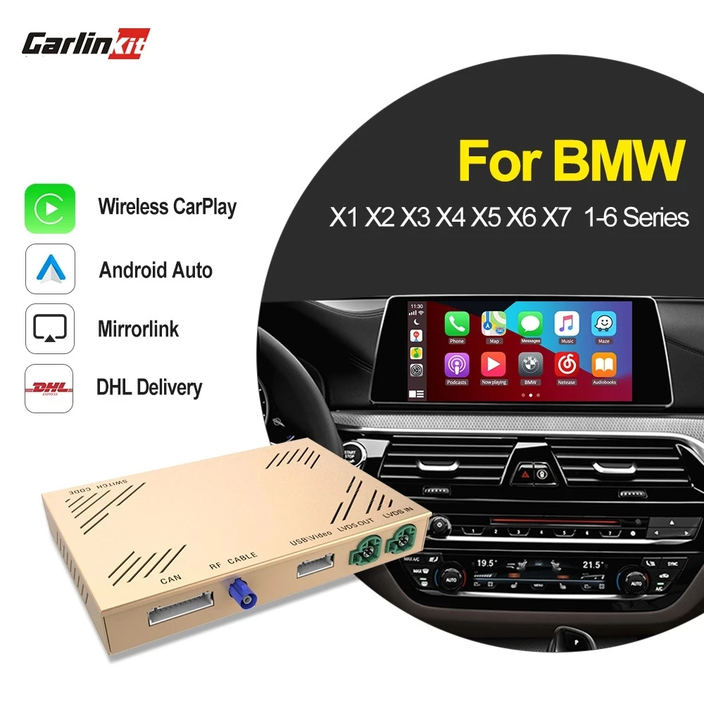 

Wireless CarPlay Decoder BOX Android Auto AirPlay Car Multimedia For BMW NBT EVO X5 F15 X6 F16 2014-2020 X1 F48 2016-2020