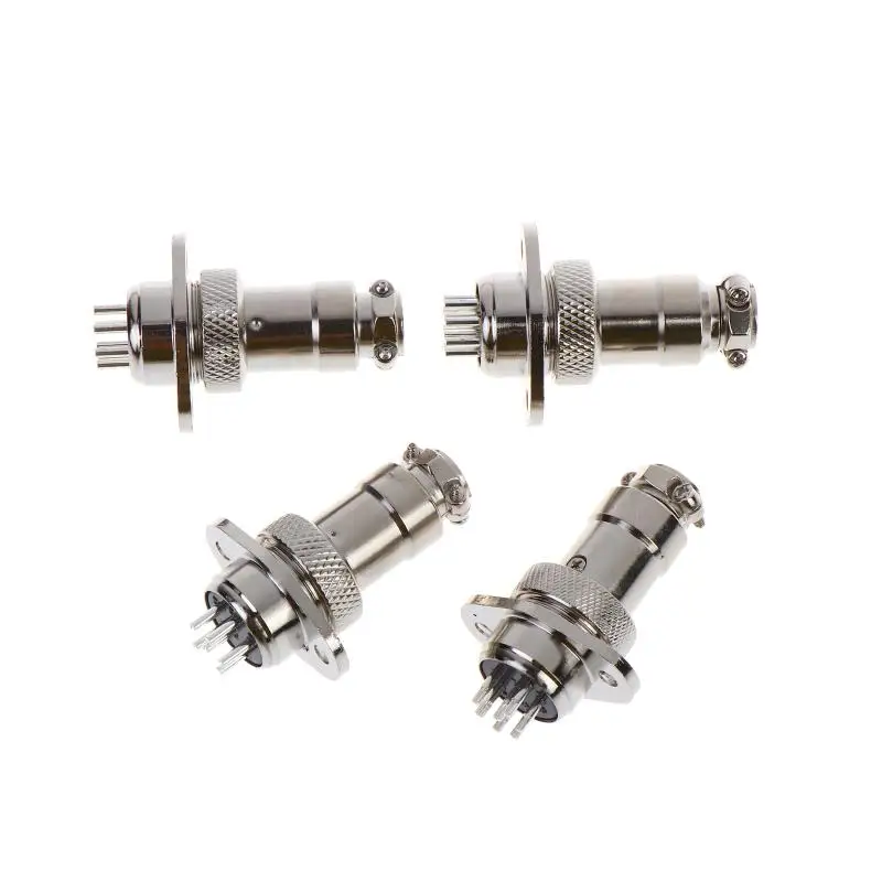 GX16 Square Flange Electrical Plug Socket 2 to 10 Pin Panel Mount Male Female Connector for Automation Project