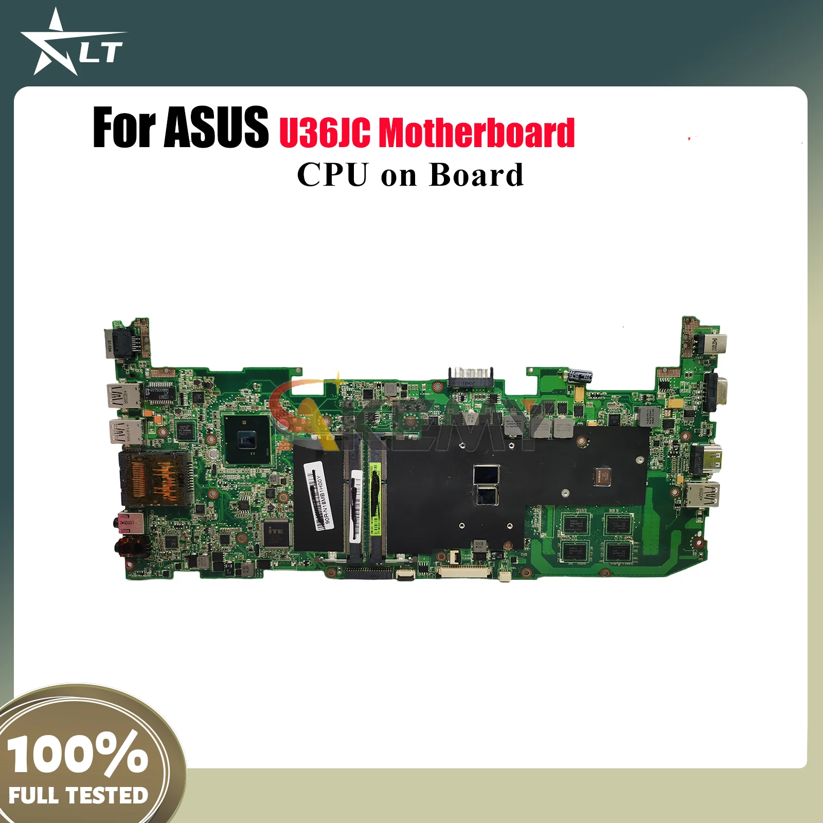 

U36JC Laptop Motherboard For ASUS ZenBook U36JC U36J Notebook Mainboard With i3 i5 i7 CPU 100% tests OK fast shipping stk