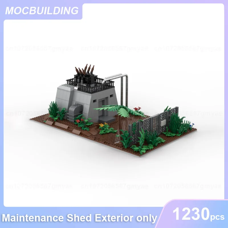 Maintenance Shed Model MOC Building Blocks DIY Assemble Bricks Architecture Display Collection Educational Creative Toys Gifts