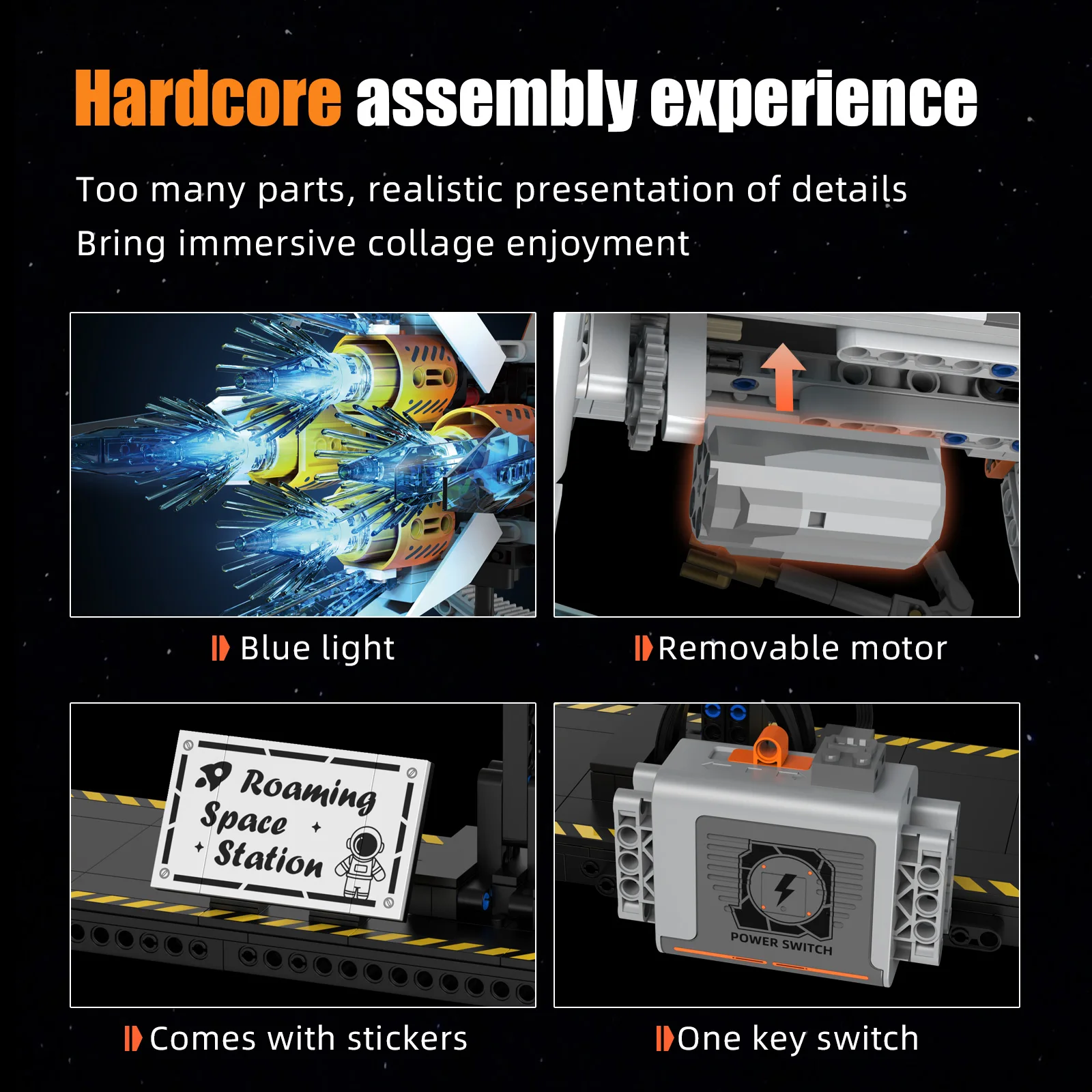 1583 + قطعة مكعبات بناء سفينة الفضاء الجديدة لتقوم بها بنفسك الإضاءة الإبداعية بطارية تعمل بالطاقة لعب الأطفال الكبار سطح المكتب الفني هدية مثالية