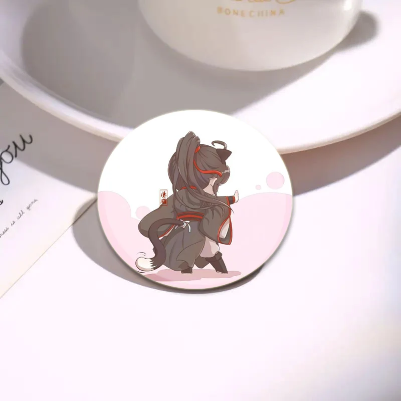 Aksesori perhiasan Pin Enamel lucu lencana Wei Wuxian Lan Wangji lencana kartun versi Q