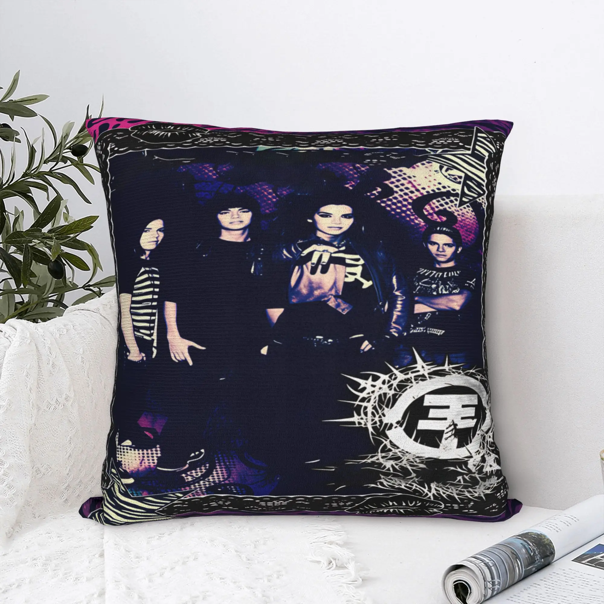 Tokio Hotel Bill Tom Kaulitz  Pillow Case  Novelty Pillow Cover Comfy Pillowcases For Living Room Bed Chair