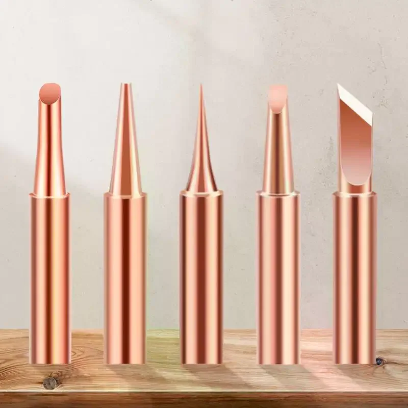 Soldering Iron Tips 900M K 2.4D 3C B I Pure Copper 1 Set Compatible with 936 Handle Solder Job Electronic Workbench Solution