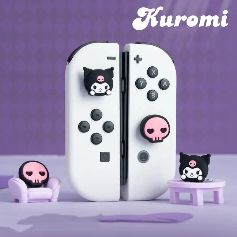 Sanrio Kuromi My Melody Cinnamoroll Nintendo Switch Rocker Hat Ns Oled Game Console Remote Sensing Silica Gel Protective Case