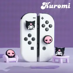 Sanrio kuromi minha melodia cinnamoroll nintendo switch rocker hat ns oled game console de detecção remota capa protetora de gel de sílica