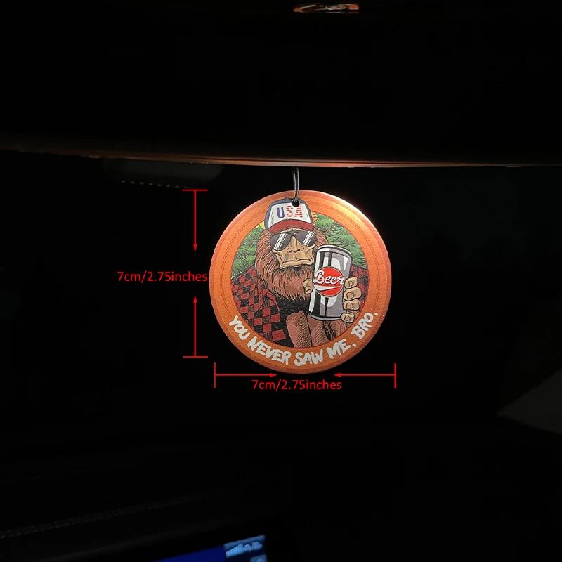 American Bigfoot Beer Brothers Bahamian Sea Breeze Scent (Romantic Fragrance) Car Air Freshener, Wardrobe Air Freshener, Perfume, Rearview Mirror Decoration, Car Interior Pendant, Natural Fragrance Air Purifier, Anime Cartoon Toilet Scent Sachet, Living Room Office Room Bedside Hanging Decoration