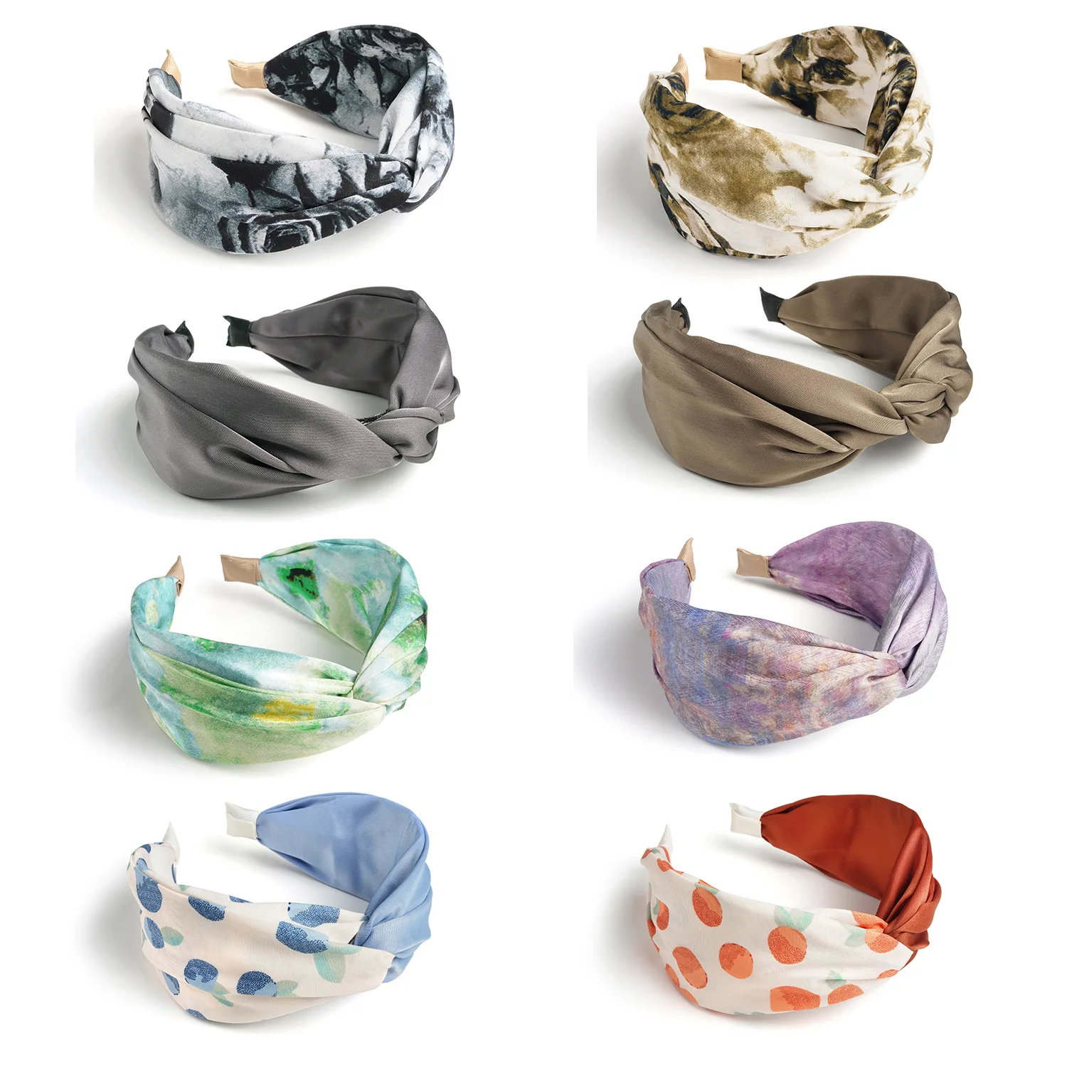 

Bohemian Wide Headband Tie-Dye Knotted Headband Women's Floral and Botanical Print Headpiece