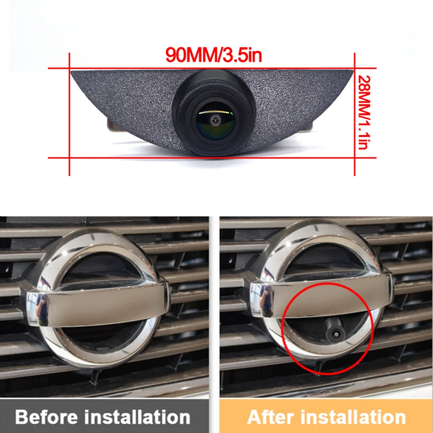 CCD AHD 1080P Vehicle logo Front view camera For Nissan X-Trail Tiida Livina Qashqai Fairlady Pulsar Cube Armada Frontier Murano