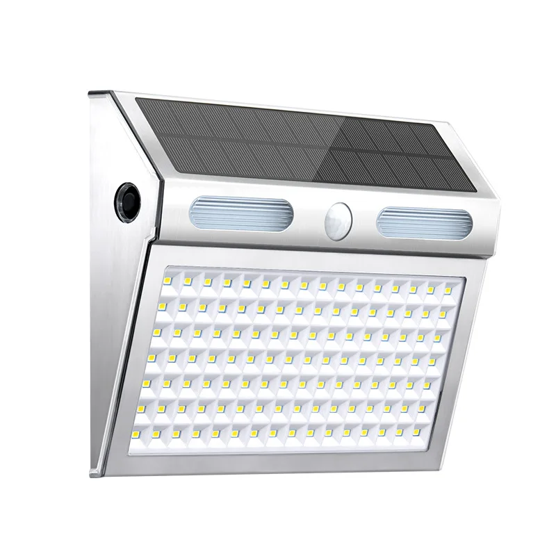 LED Solar Outdoor Lights Stainless Steel Solar Motion LED Sensor Lamp Waterproof Security Lighting for Front Door Garage