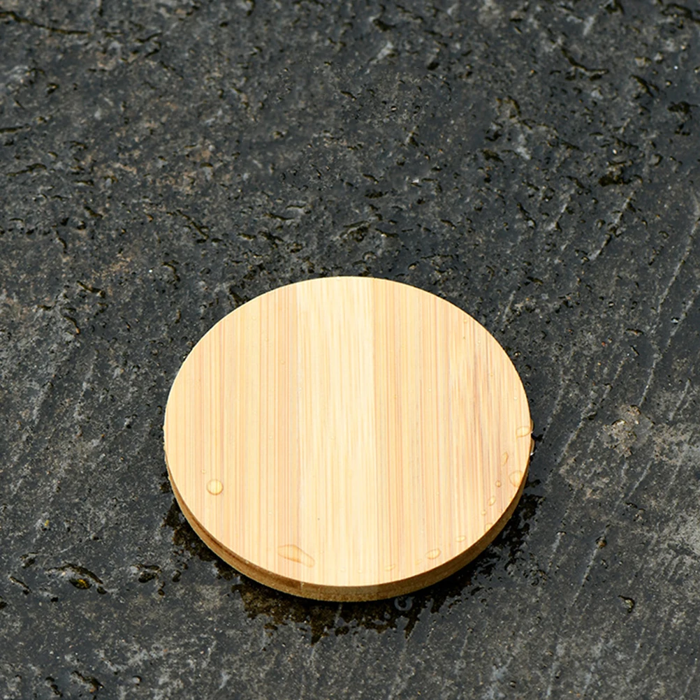 

Bamboo Placemat Tea Cup Coaster Insulation Round Protective Mat for Home Kitchen Thick Design Durability Smooth Surface Wooden
