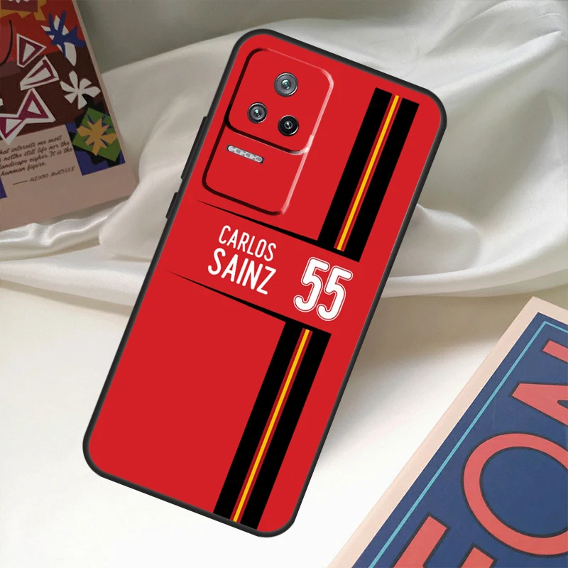 Carlos Sainz F1 Case For Xiaomi 14 13 Ultra 12 Lite 11T 12T 13T Pro POCO M6 X3 X5 X6 Pro F3 F5 M5s Cover