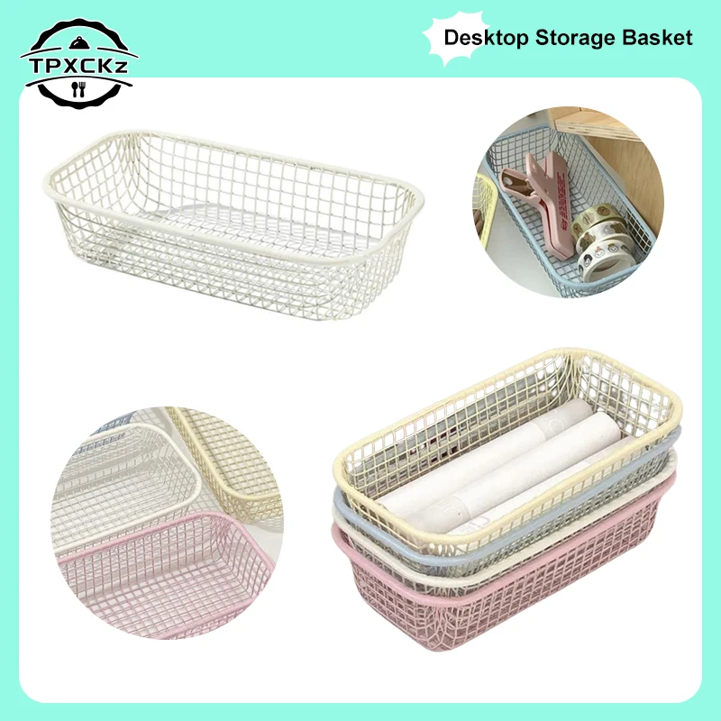 Desktop Lagerung Korb INS Photocard Fall Metall Kleinigkeiten Organizer Korb Büro Schreibwaren Hause Liefert Make-Up Sortierung Halter