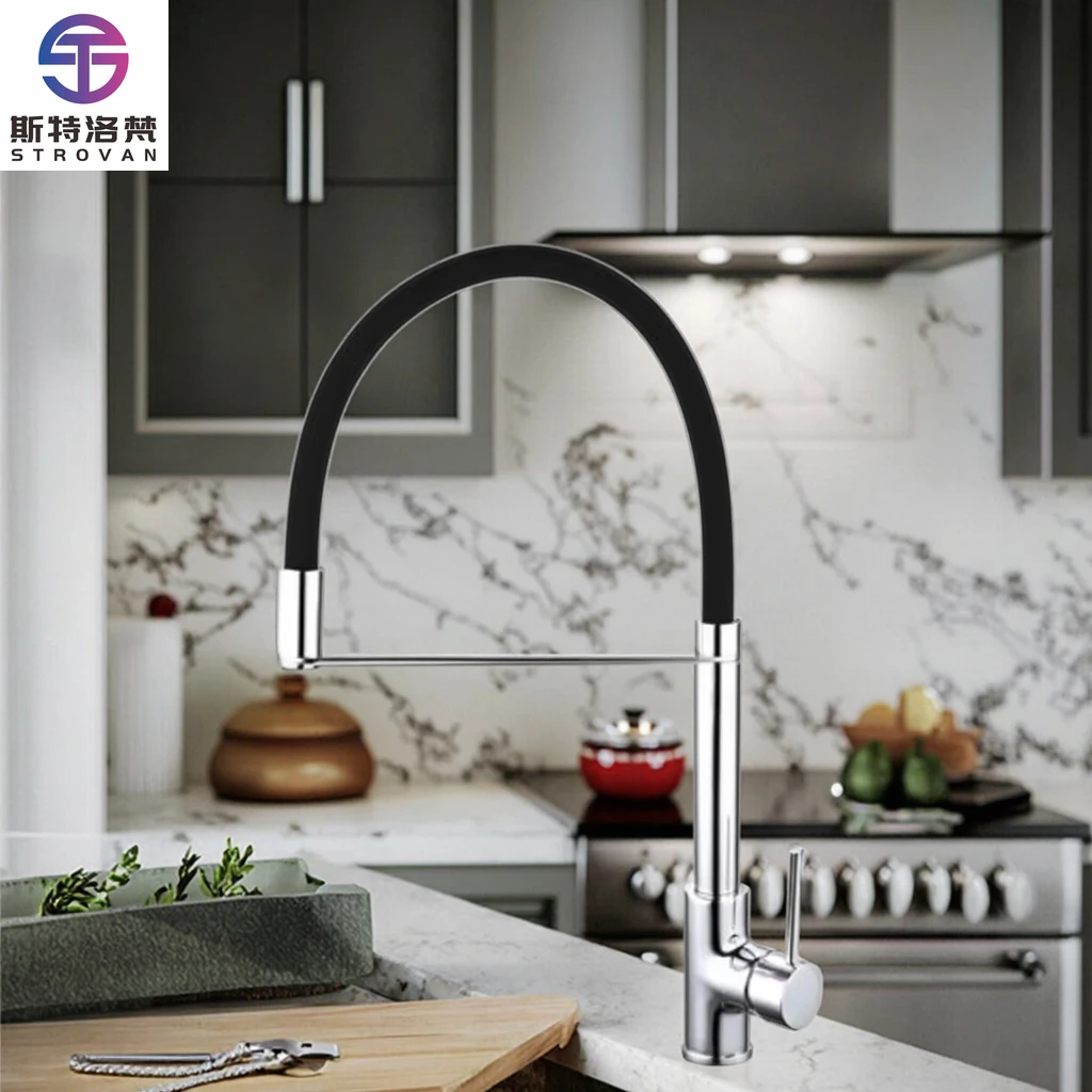 

High Quality Durable Brass Body Ensures Anti Corrosion Commercial Kitchen Faucet for Continuous Use