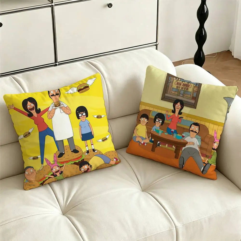 Cartoon B-Bobs Burgers Pillow Case Cushion Cover Throw Pillow Case For Car Sofa