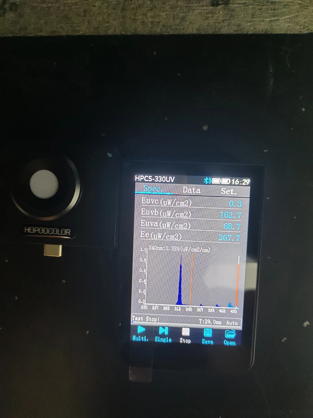 UV Spectrometer HPCS-330UV UV Radiometer UVA UVB UVC Meter 230-450nm Power Meter