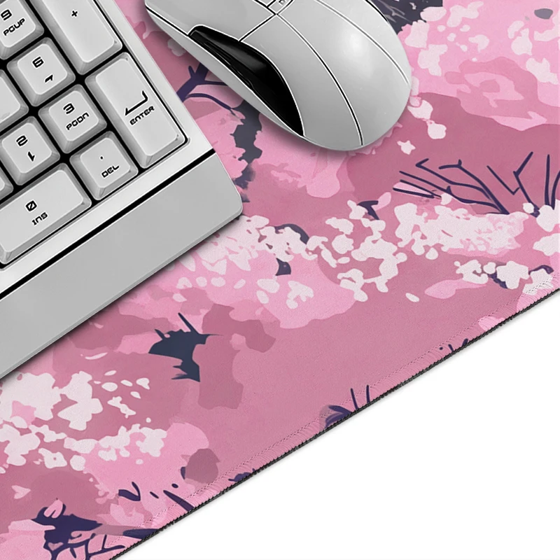 Mouse Pad Sakura Pagoda Mount Fuji Gaming XL Custom New HD Mousepad XXL Playmat Soft Natural Rubber Office Mice Pad