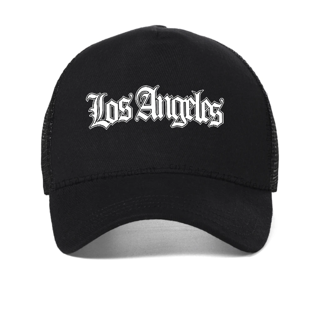 

Los Angeles letter printed sports baseball cap Men's summer fashionable casual caps Breathable snapback hats mesh trucker hat