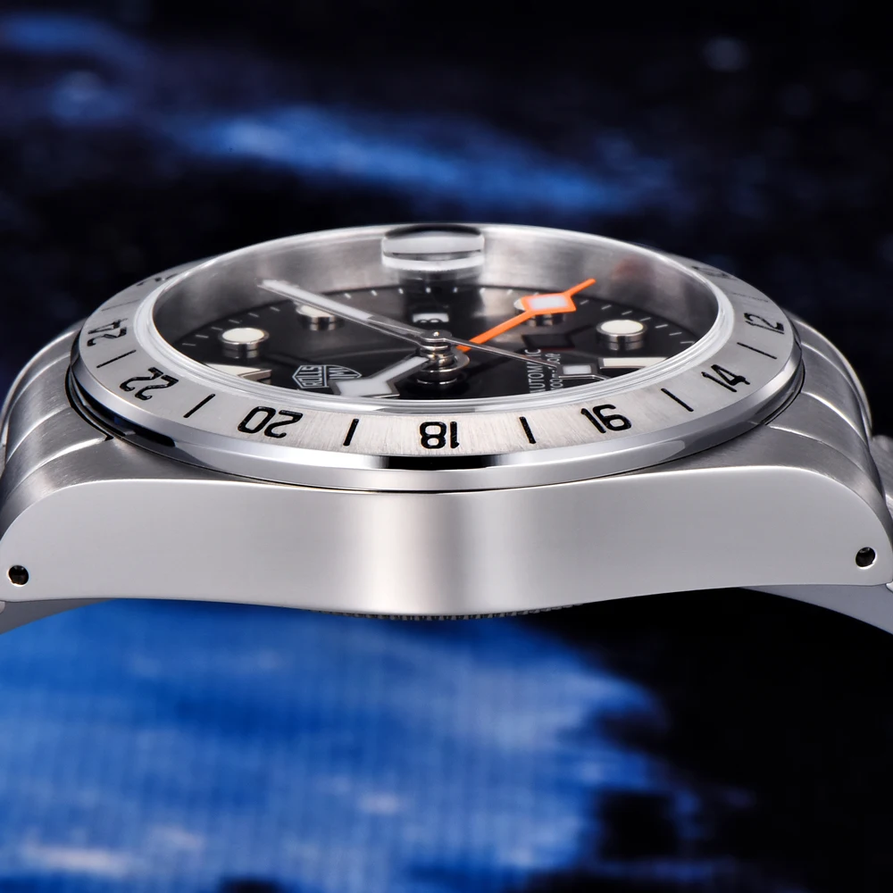 ساعات رجالية RollsTimi GMT فاخرة NH34 ساعة أوتوماتيكية للرجال ساعة يد ميكانيكية AR الياقوت مقاوم للماء ساعة حائط هدية مضيئة #4