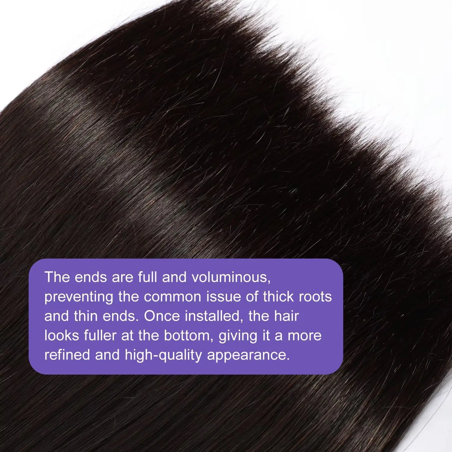 Lemoda حزم شعر بشري لعذراء مستقيم 100% وصلات شعر خام غير معالجة لحمة مزدوجة نسج الشعر حزم أسود طبيعي #4