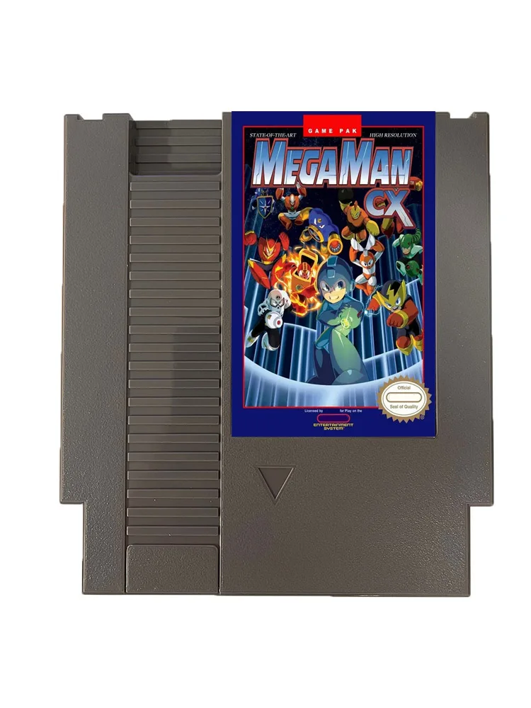 Megaman CX NES Rom Hack - 8 بت 72 دبابيس بطاقة الألعاب PAl وNTSC USA نسخة لعبة خرطوشة لوحدة التحكم NES الكلاسيكية - اللغة الإنجليزية