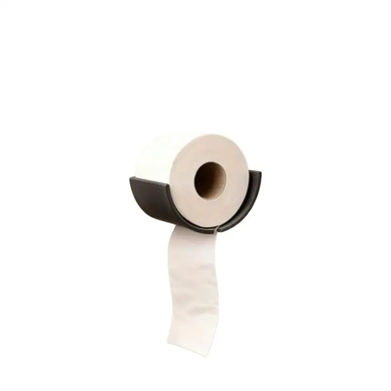 Kreativer, wandmontierter, wasserdichter Toilettenpapierhalter in Schwarz, einfach zu installieren für die Badezimmereinrichtung. – Detail 6