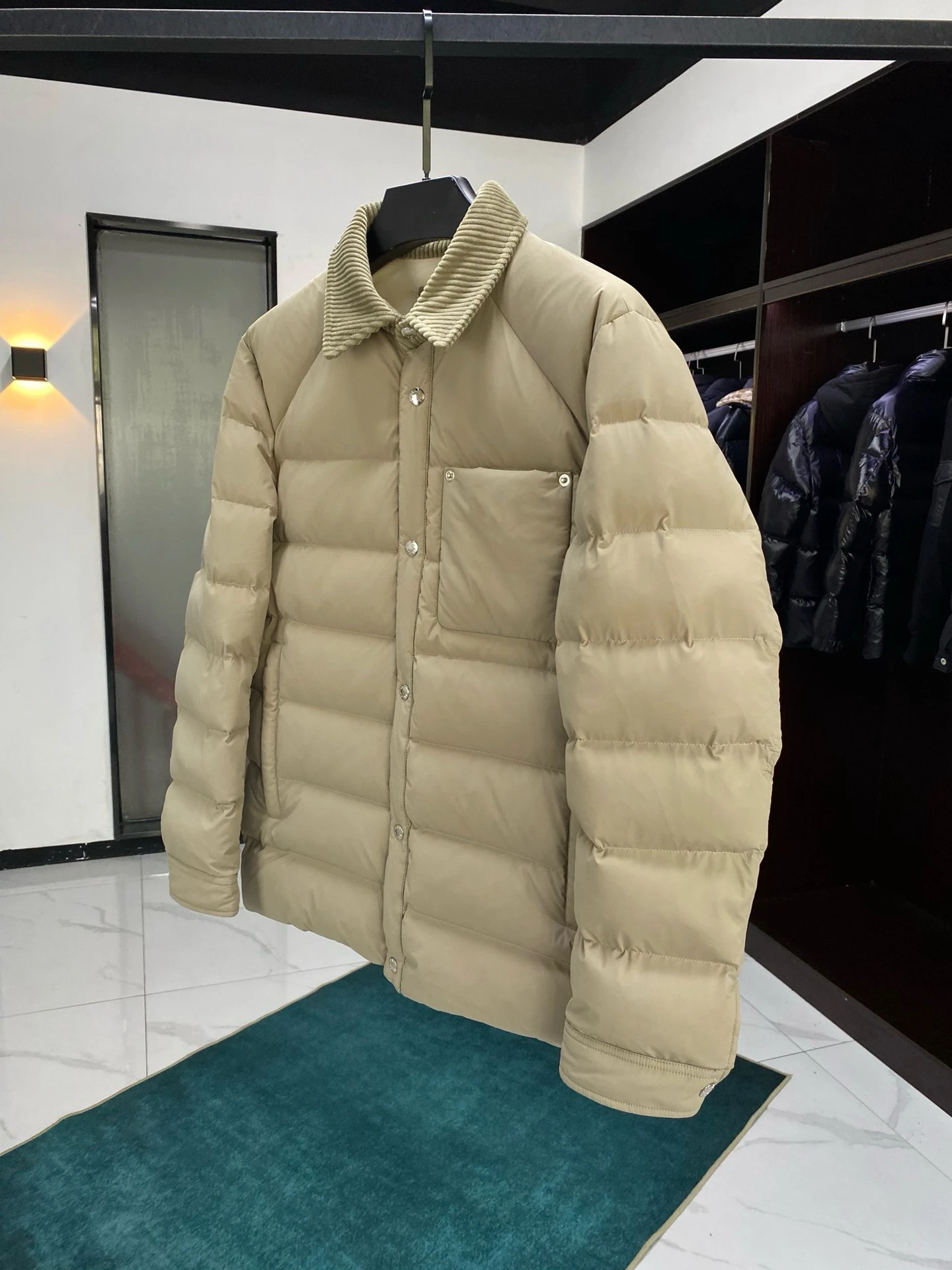 Autumn/Winter 2024 Men's short lapel goose down Jacket/down jacket casual casual warm comfortable simple