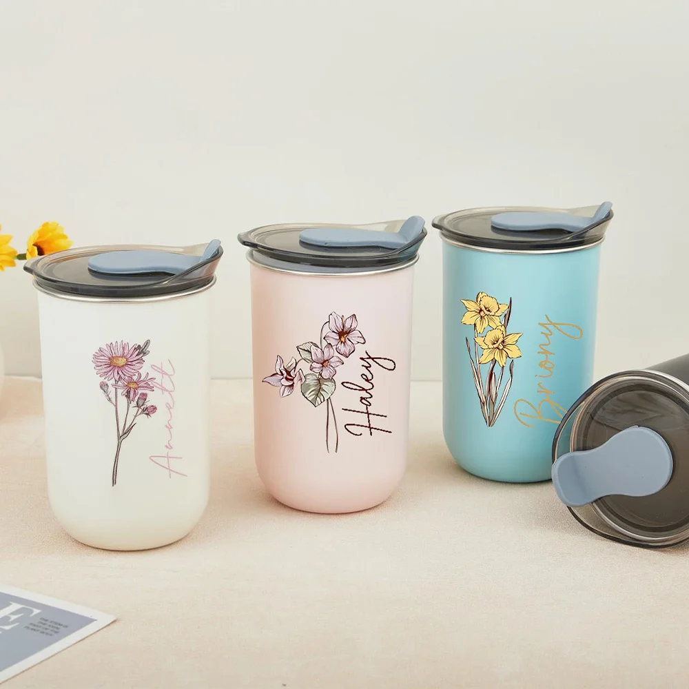 Custom Birth Flower Stainless  - Coffee Equipment Gift ulasan dan harga