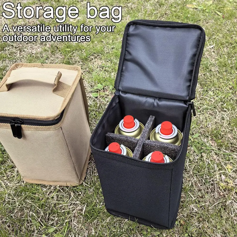 Fuel Tank Protection Bag Impact-resistant Storage Bag Portable Camping Lantern Gas Tank Storage Bag with Soft Lining for Outdoor