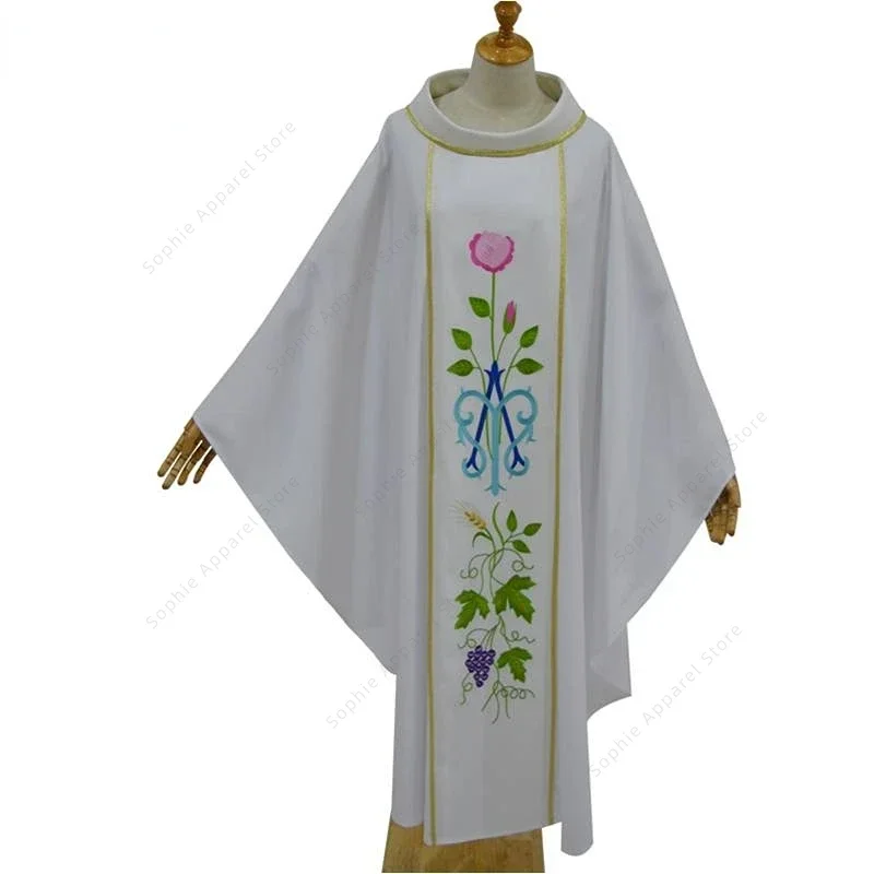 Chasuble Purple Red Green White Clergy Robe Catholic Vestments Pastors Costume Christian Liturgical Churches Priest Uniform