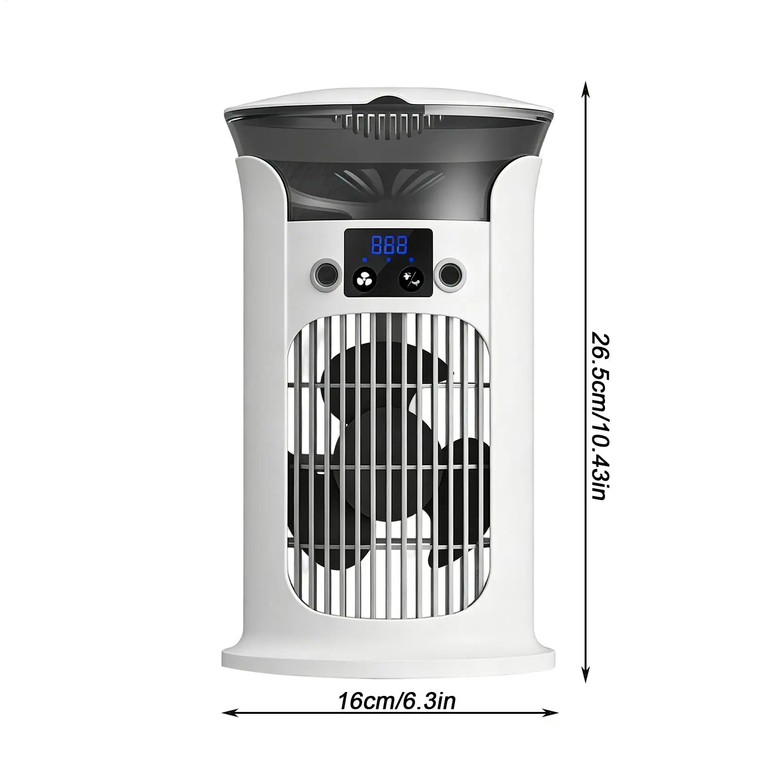 Portable Adjustable Standing Desk Fan with Light for Bedroom Home Living Room Office Kitchen Dorm Camping Travel Outdoor Summer view 2