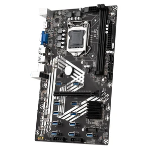 BTC BTC Mining Motherboard PCIE X16 für USB3.0 12GPU -Slot LGA1151 mit CPU G4400 und DDR4 8 GB CPU -Kühllüfter 6 Hauptverkaufsplatte MAE BTC B250C - №1