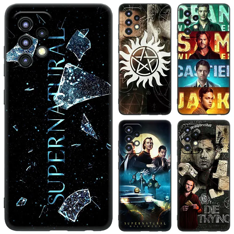 Supernatural tv show Black Phone Case For Samsung Galaxy A04S A12 A22 A32 A50 A51 A70 A71 A73 5G A03 Core A20E A21S A31 A41