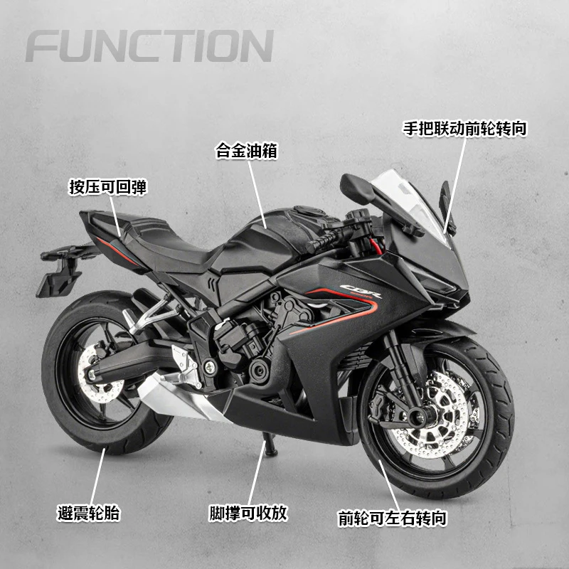 NEW 1/12 CBR650R CBR650 Alloy Motorcycle Model Collection Shork-Absorber Off Road Autocycle Model
