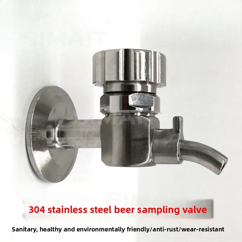 SS304 /316L Stainless Steel Beer Sampling Valve, Clamp Type, Sanitary Grade Quick Loading Sampling Valve, with Defoamer
