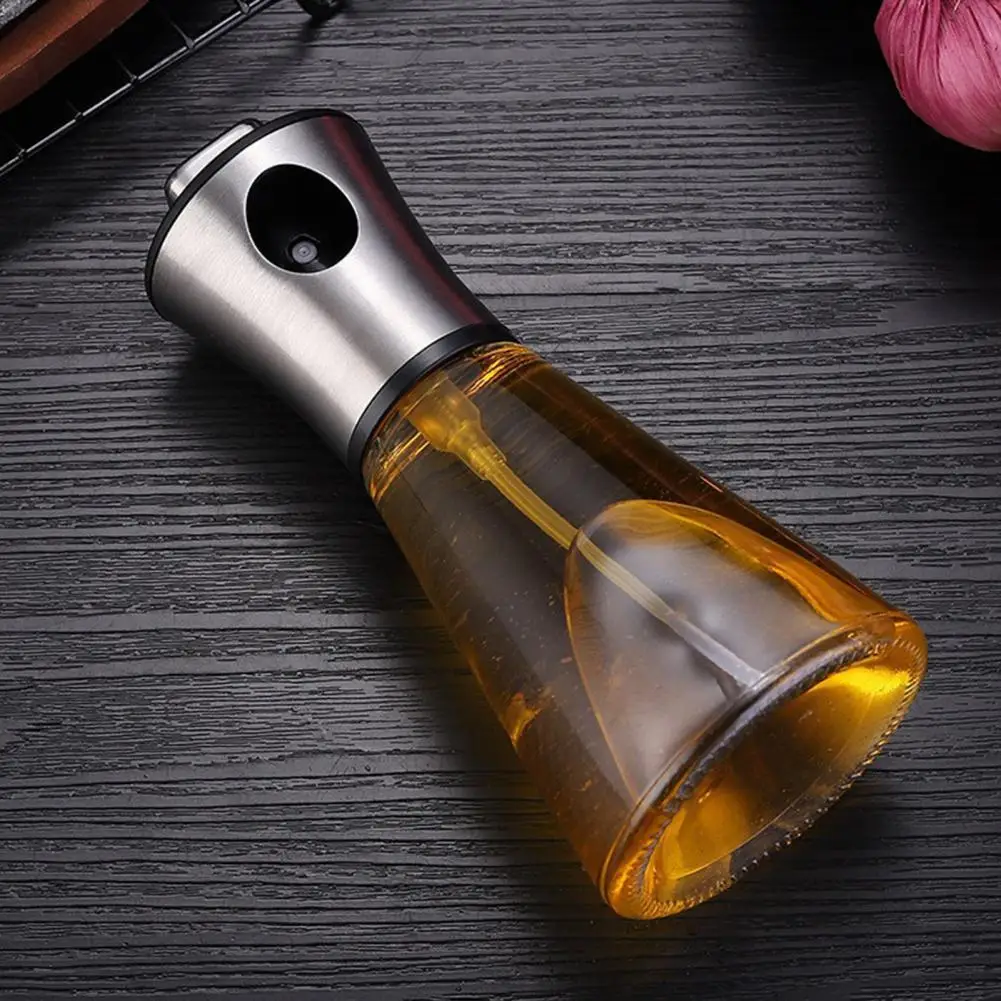 Oil Control Spray Bottle Efficient Oil Control Sprayer Bottle for Cooking 100ml/200ml Olive Oil Dispenser with Funnel for Bbq