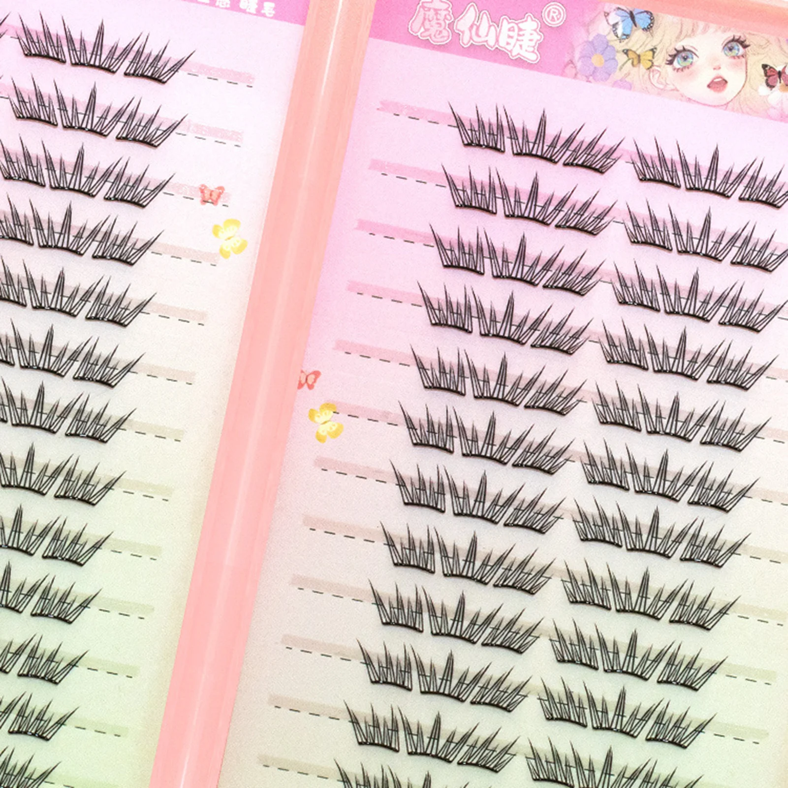 168 Clusters Sunflower Manga False Eyelashes No Glue Natural Wispy Eyelash Book Suitable For All Eye Type Super Large Capacity